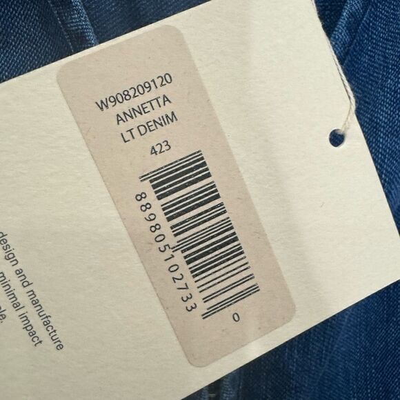 NWT Mara Hoffman Dress Annetta Denim Midi Button Down in Blue - Picture 8 of 9